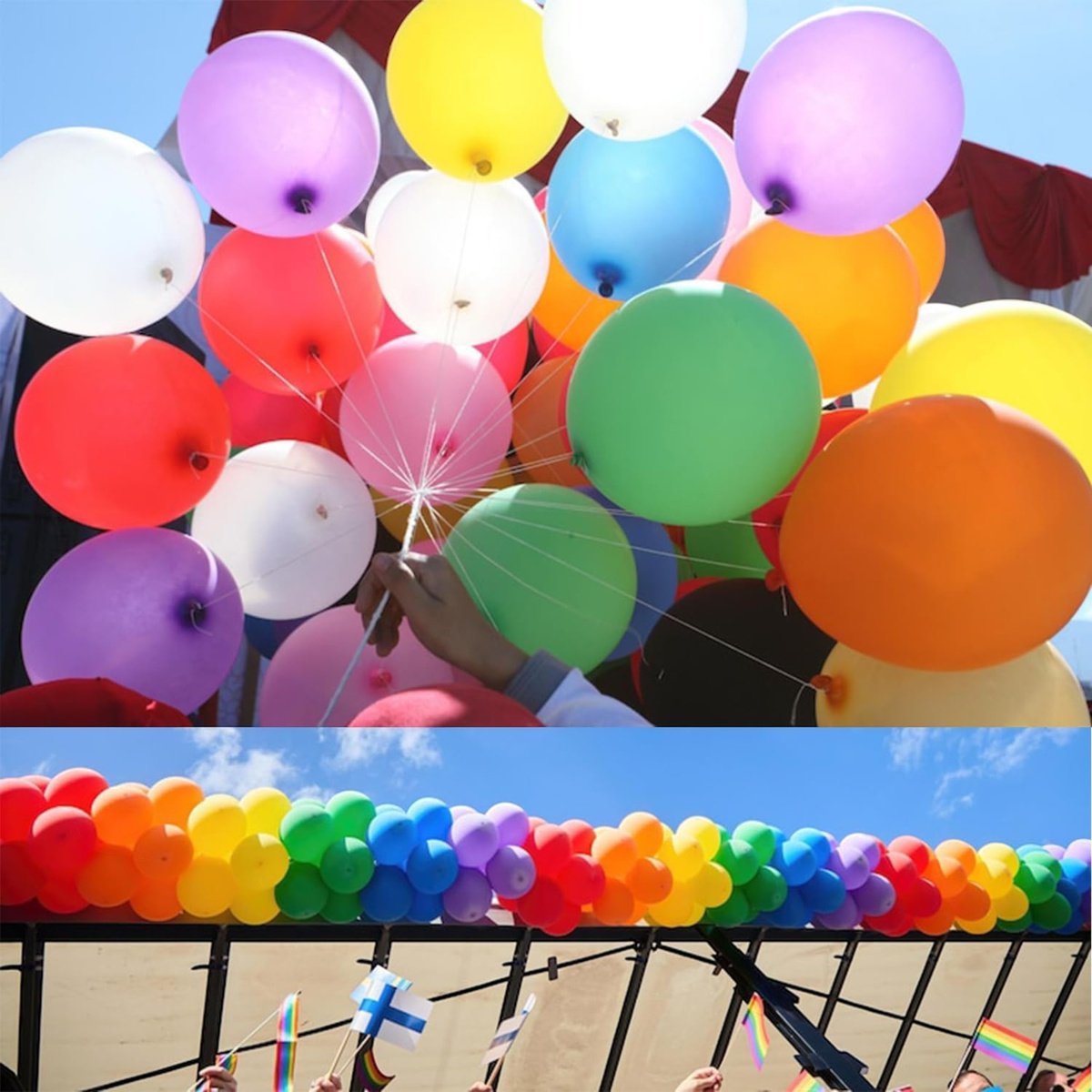 ZESTAW KOLOROWYCH BALONÓW URODZINOWYCH 8szt. NA URODZINY IMPREZĘ 