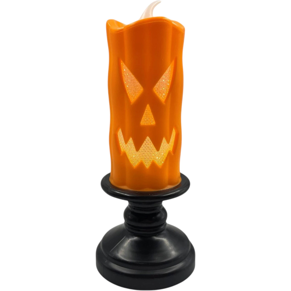 LAMPKA ELEKTRYCZNA NA HALLOWEEN OZDOBA ŚWIECZKA DYNIA LED 13CM Zestaw 6szt.
