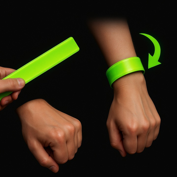 OPASKA ODBLASKOWA DO BIEGANIA DO ROWERU OSTRZEGAWCZA NA RAMIĘ NA NADGARSTEK