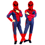 SPIDERMAN - STRÓJ DLA CHŁOPCA GRUBY Z MIEŚNIAMI DELUXE + MASKA NA TWARZ