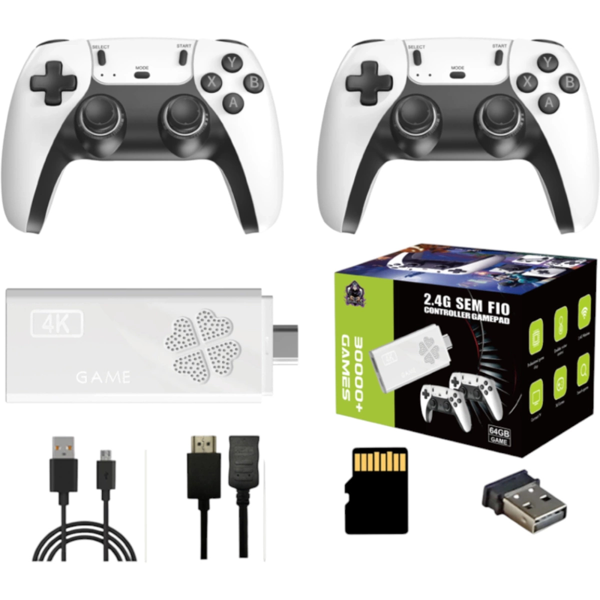 MEGA ZESTAW PROJEKTOR RZUTNIK ANDROID + KONSOLA RETRO 2x PAD