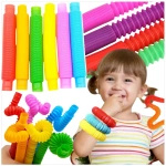 DUŻA RURKA ANTYSTRESOWA SENSORYCZNA GNIOTEK RURA POP TUBE XXL MEGA ROZCIĄGLIWA - ZESTAW 16 SZTUK