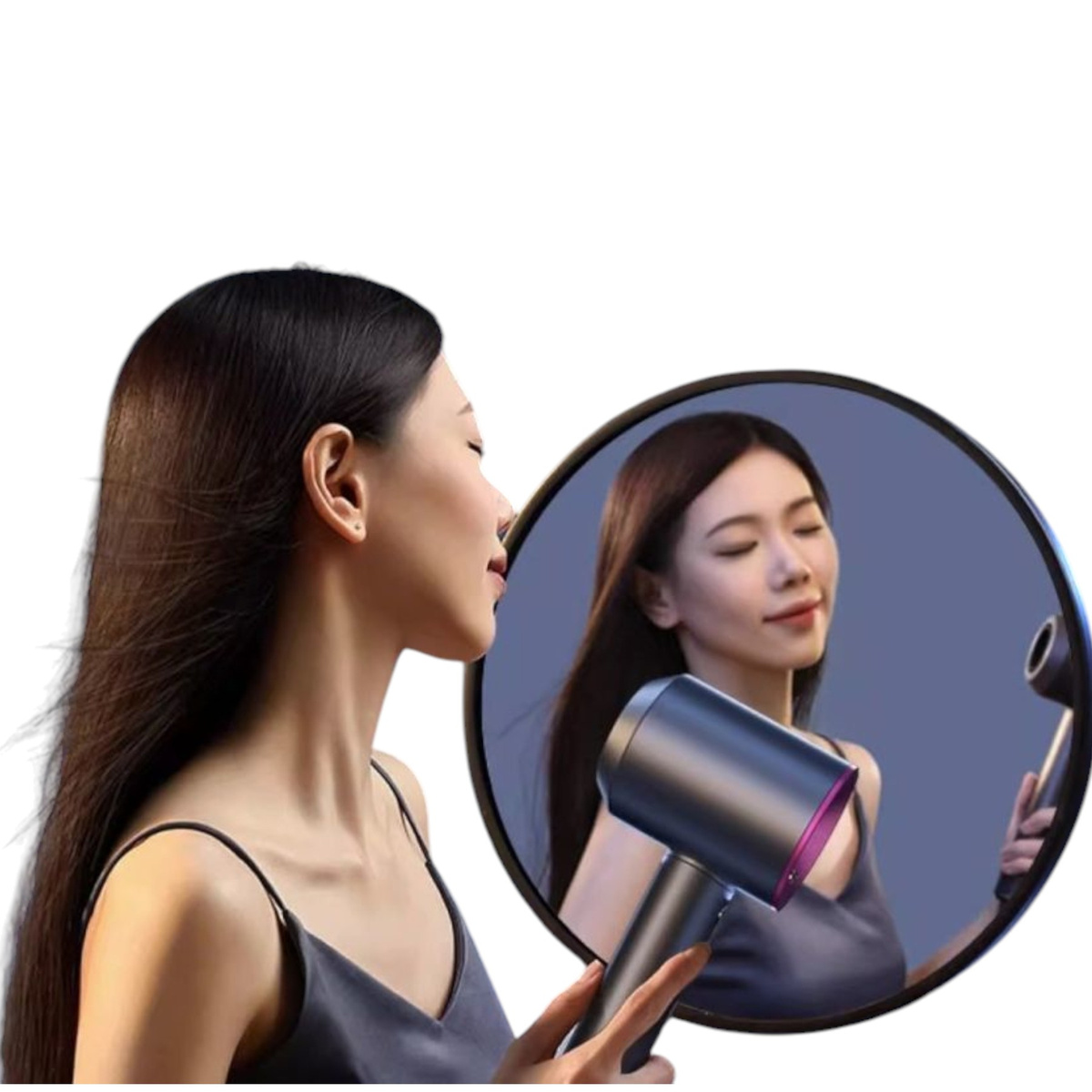 PROFESJONALNA SUSZARKA DO WŁOSÓW DRYER 1600W ULTRA JONIZACJA + KOŃCÓWKA