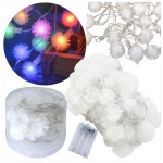 LAMPKI ŚWIĄTECZNE W KSZTAŁCIE ŚNIEŻYNKI DEKORACJA ŁAŃCUCH LED KOLOROWY