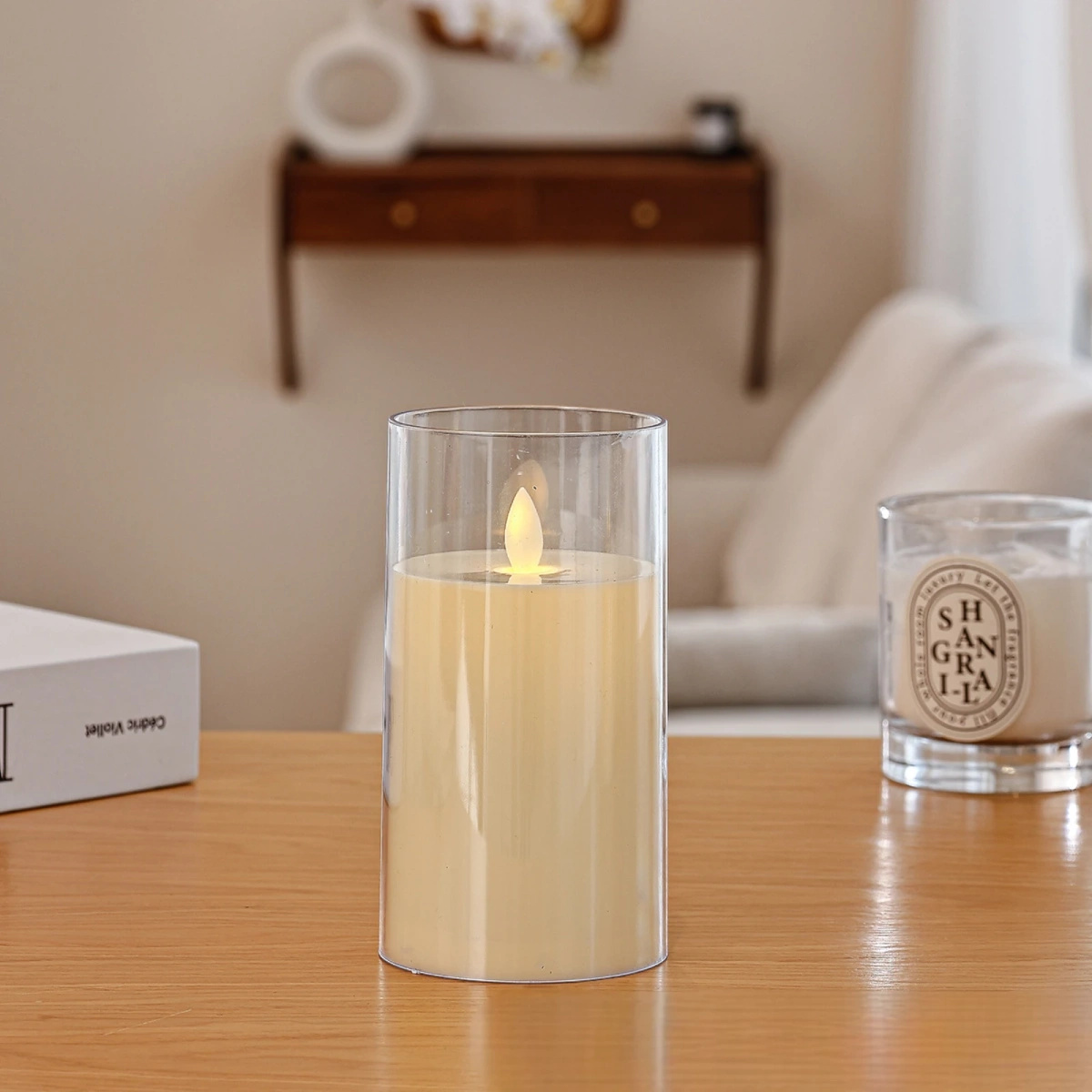 ŚWIECZKA LED 15CM ELEKTRYCZNY WKŁAD DO ZNICZY ŚWIECA EFEKT PŁOMIENIA ZNICZ (Zestaw 12 sztuk)