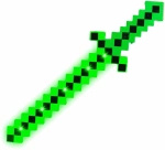 MINECRAFT - ZWSTAW 7 FIGUREK Z GRY DUŻY ZESTAW 8W1 MIECZ PIXEL ŚWIECĄCY 
