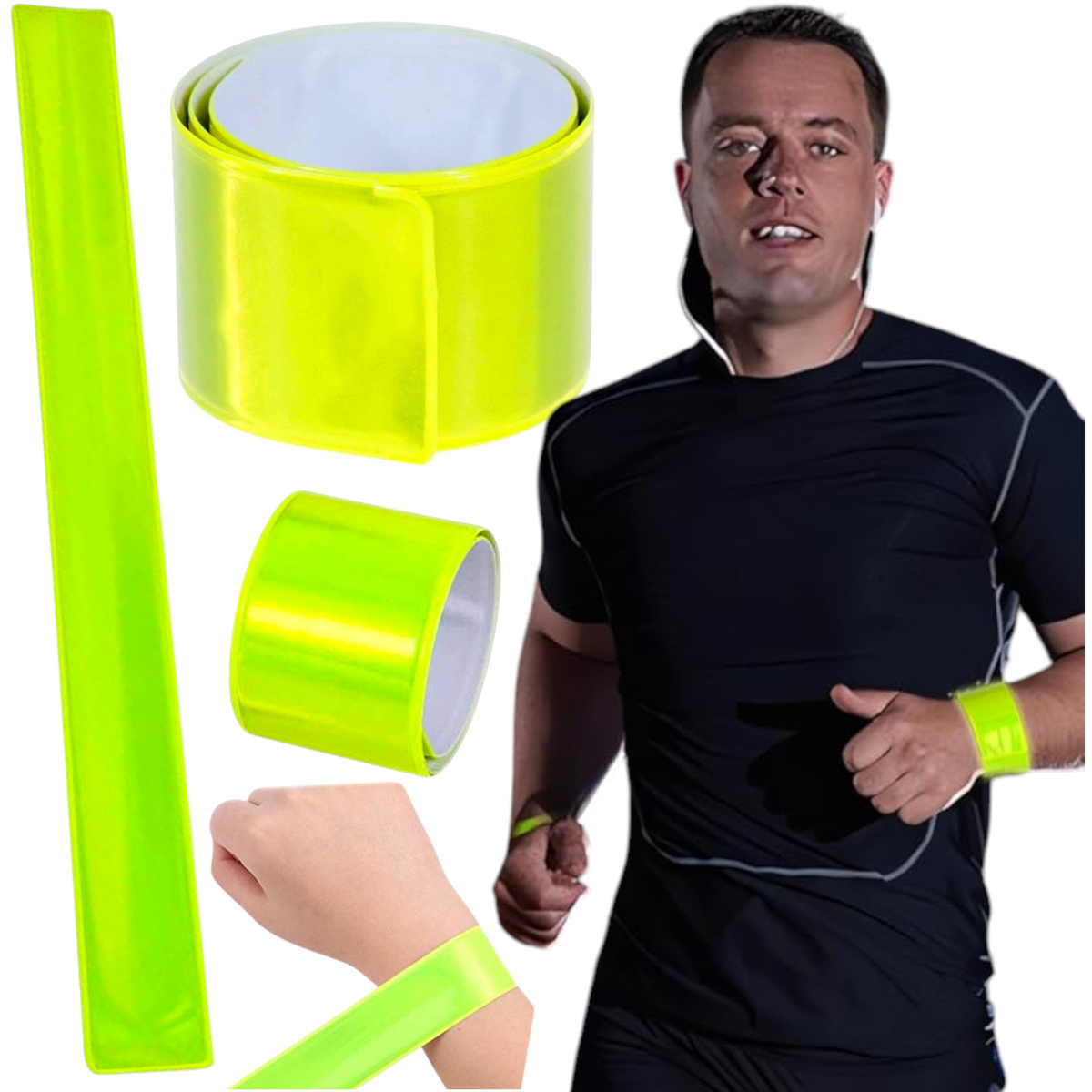 OPASKA ODBLASKOWA DO BIEGANIA DO ROWERU 30cm - ZESTAW 20 SZTUK