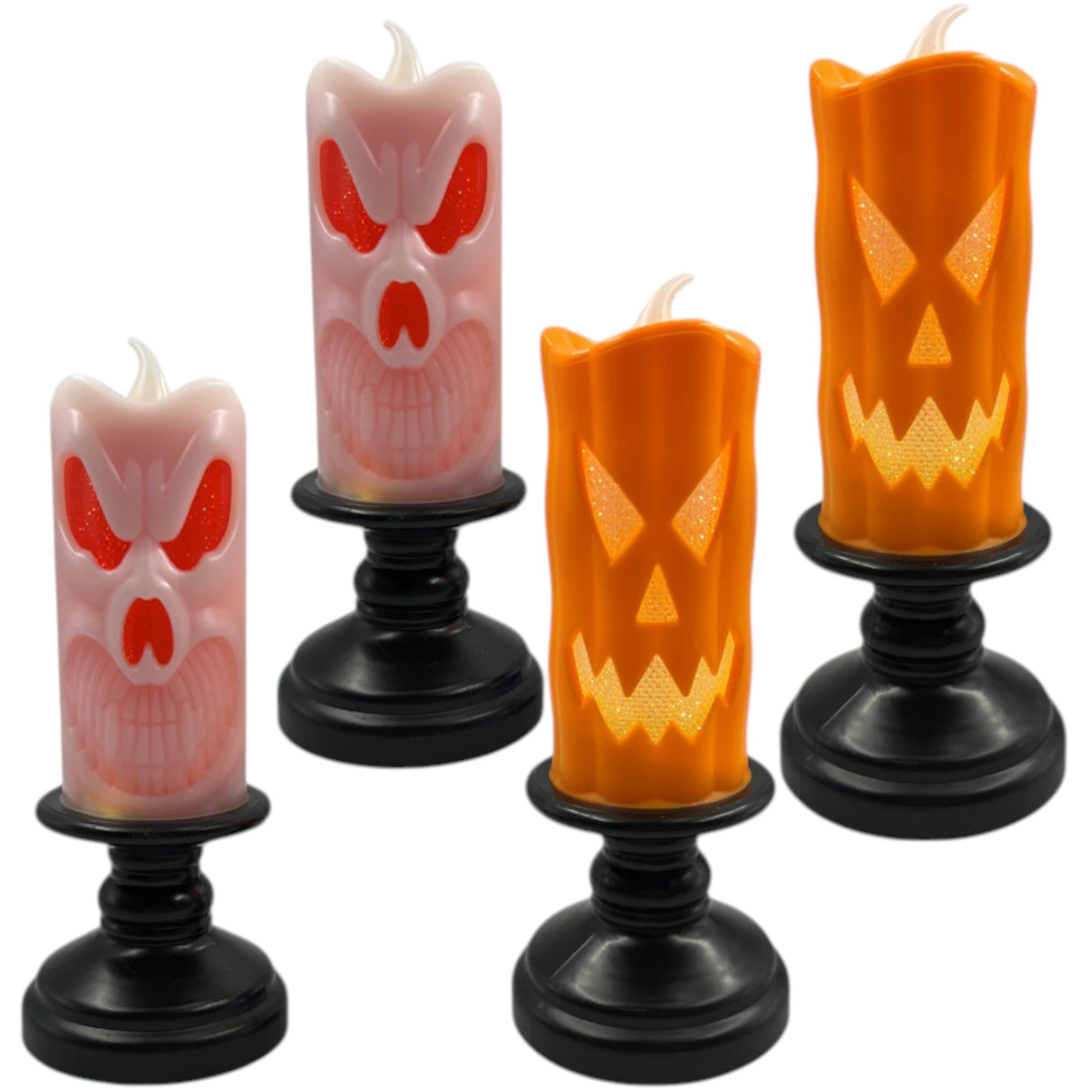 LAMPKA ELEKTRYCZNA NA HALLOWEEN OZDOBA ŚWIECZKA DUCH DYNIA ŚWIECA LED 13CM