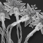 LAMPKI ŚWIĄTECZNE KSZTAŁT GWIAZD DEKORACJA ŁAŃCUCH LED KOLOROWE GWIAZDKI