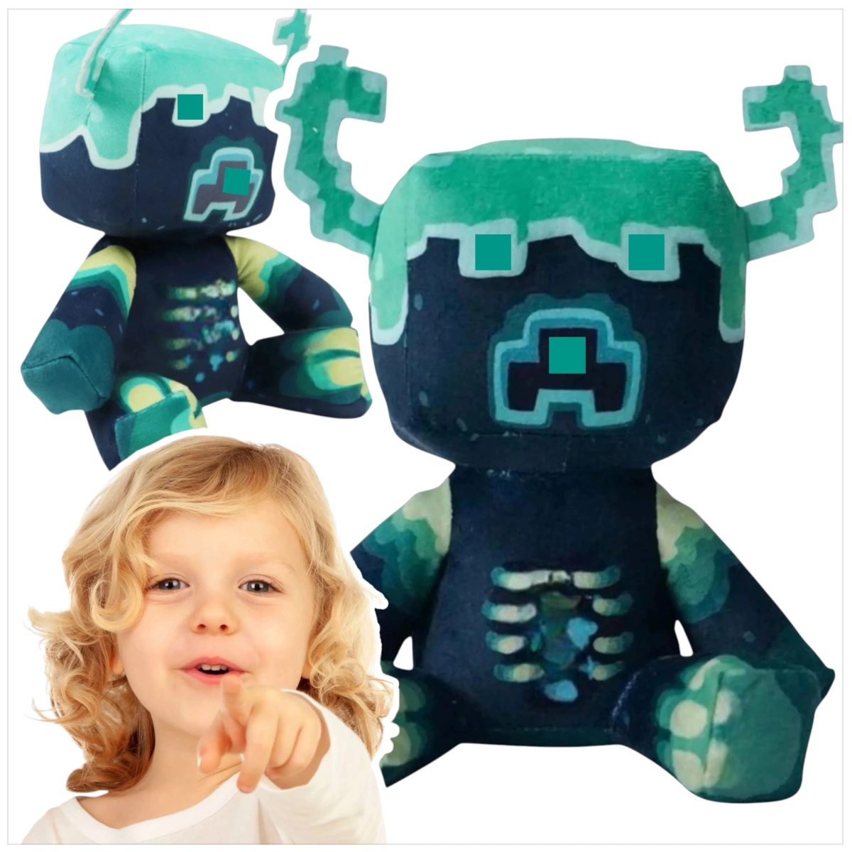 MINECRAFT MASKOTKA Z GRY PLUSZAK FIGURKA WARDEN NADZORCA PLUSZOWA DUŻA XXL