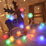 LAMPKI ŚWIĄTECZNE W KSZTAŁCIE ŚNIEŻYNKI DEKORACJA ŁAŃCUCH LED KOLOROWY