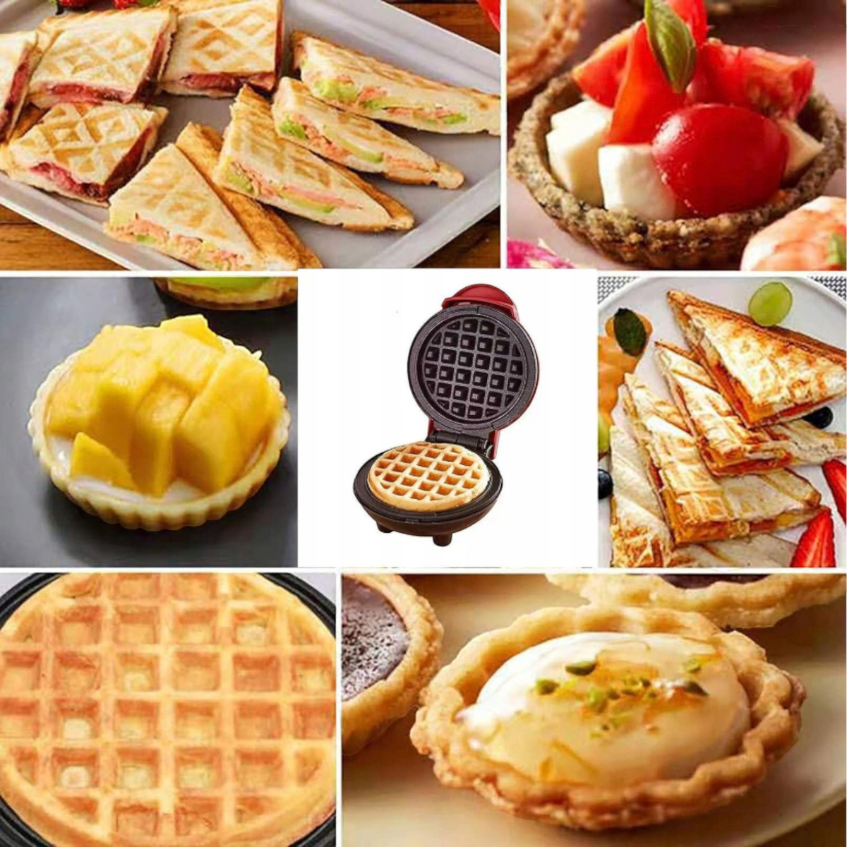 MINI GOFROWNICA MASZYNA DO ROBIENIA GOFRÓW MOCNA ELEKTRYCZNA 350W OPIEKACZ