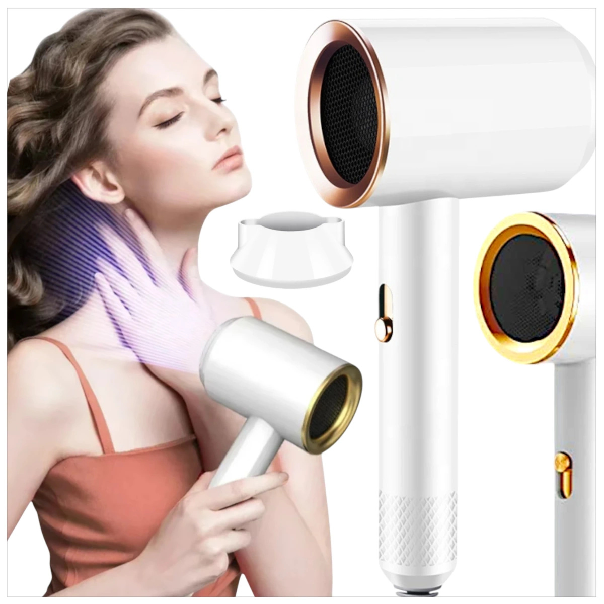 PROFESJONALNA SUSZARKA DO WŁOSÓW KONCENTRATOR JONIZACJA MEGA MOCNA 2000W