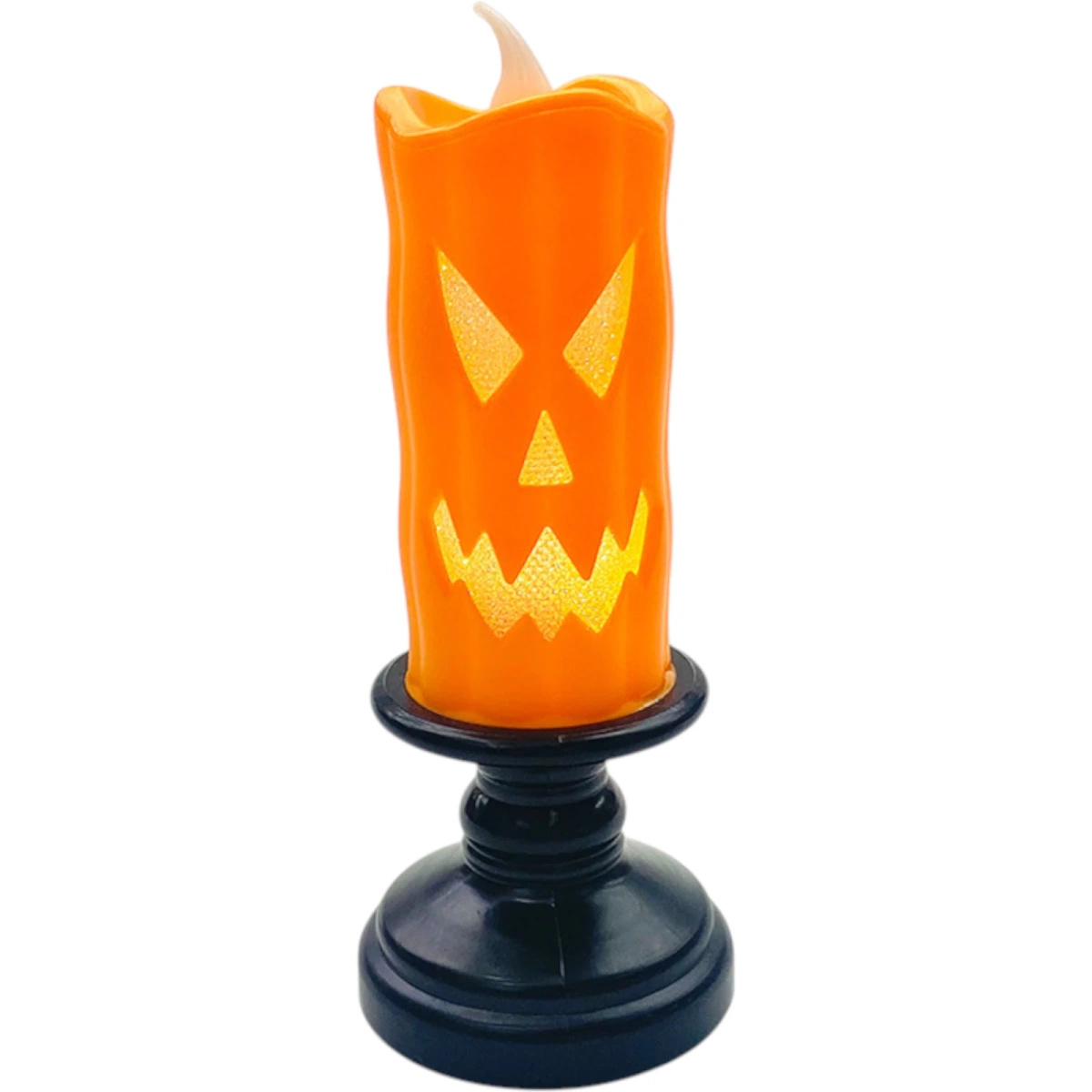 LAMPKA ELEKTRYCZNA NA HALLOWEEN OZDOBA ŚWIECZKA DYNIA LED 13CM Zestaw 6szt.
