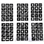 DUŻY ZESTAW DO TATUAŻY SZABLONY TATUAŻE BROKATOWE MAKIJAŻ MALOWANIE TWARZY