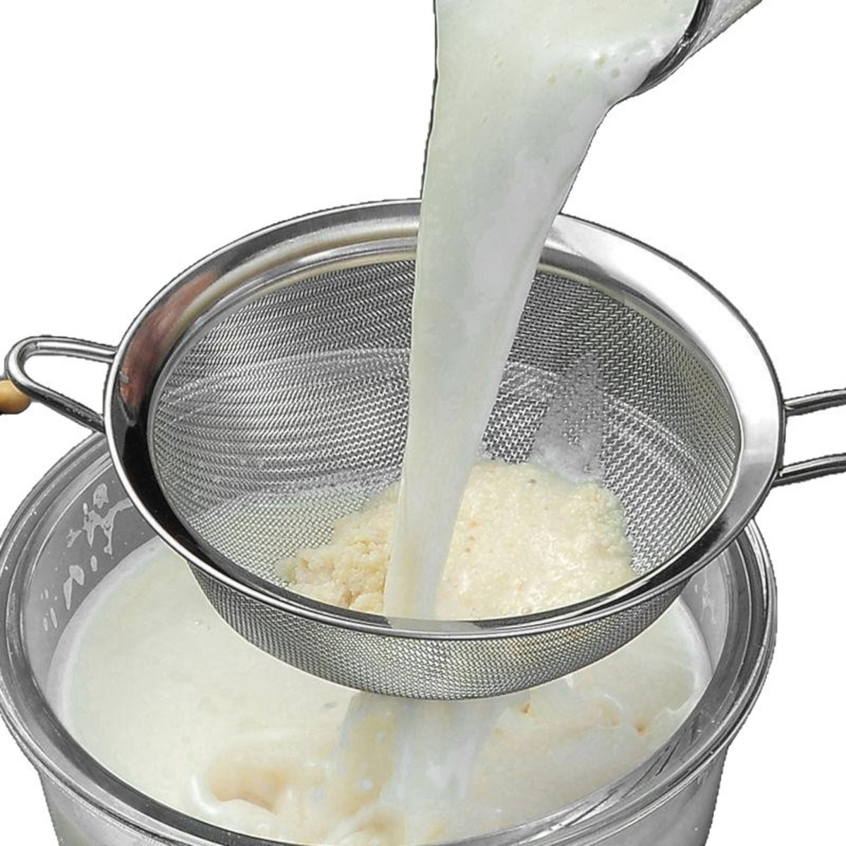 SITKO KUCHENNE METALOWE DO GOTOWANIA CEDZAK DURSZLAK Z RĄCZKĄ DUŻE 16 CM
