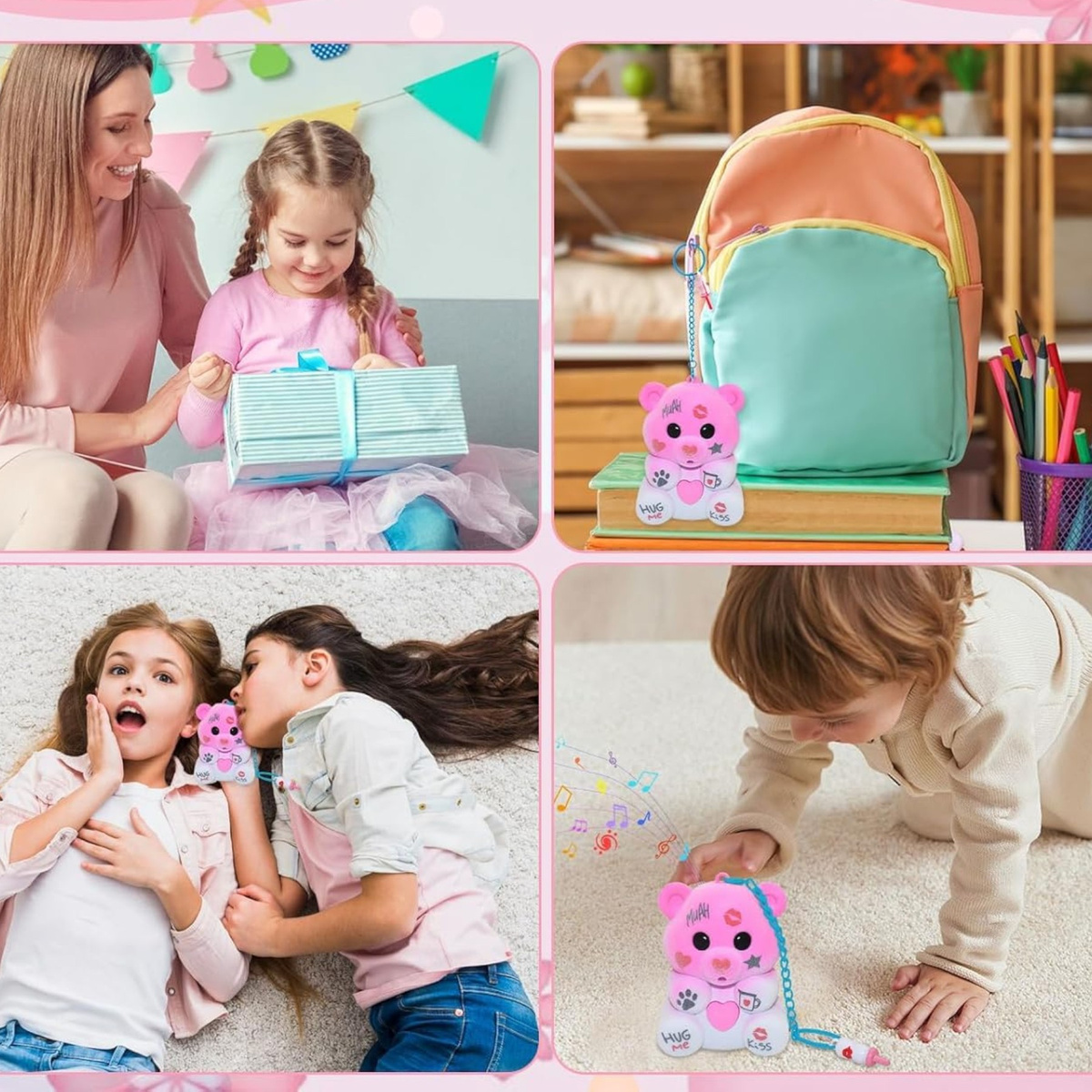 INTERAKTYWNY MIŚ POWTARZAJĄCY MÓWI NAGRYWA WIADOMOŚCI BUTELKA KARMIENIE