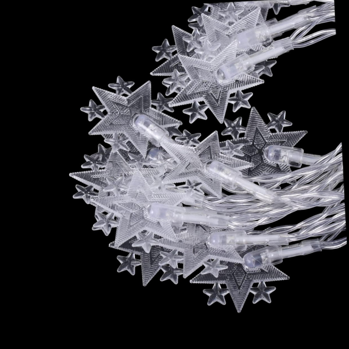 LAMPKI ŚWIĄTECZNE KSZTAŁT GWIAZD DEKORACJA ŁAŃCUCH LED KOLOROWE GWIAZDKI