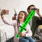 MINECRAFT - ZWSTAW 7 FIGUREK Z GRY DUŻY ZESTAW 8W1 MIECZ PIXEL ŚWIECĄCY 