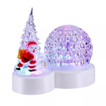 LAMPKA ŚWIĄTECZNA DEKORACJA NA BOŻE NARODZENIE KULA KRYSZTAŁOWA CHOINKA LED