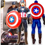 KAPITAN AMERYKA FIGURKA DUŻA RUCHOMA + TARCZA AVENGERS ŚWIECI DŹWIĘK 30CM