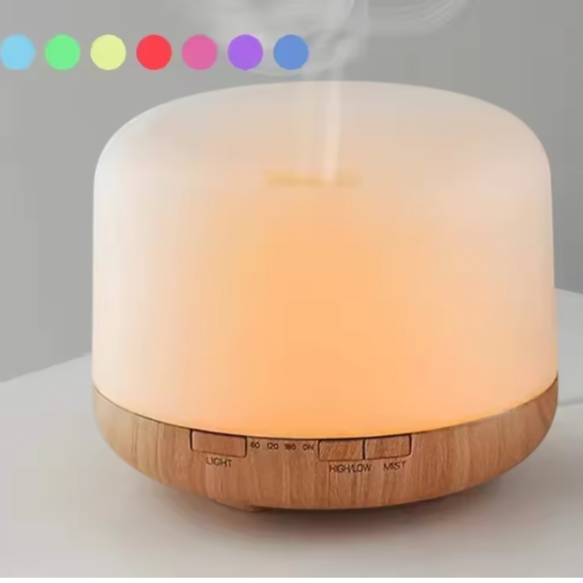 NAWILŻACZ POWIETRZA DYFUZOR AROMATERAPIA LAMPKA NOCNA LED RGB Z PILOTEM USB