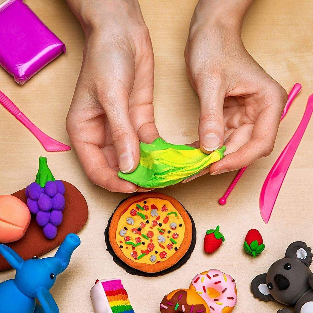 SUPER CLAY PLASTELINA PIANKOLINA GLINA KREATYWNA SENSORYCZNA +AKC 24 KOLORY
