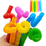 DUŻA RURKA ANTYSTRESOWA SENSORYCZNA GNIOTEK RURA POP TUBE XXL MEGA ROZCIĄGLIWA - ZESTAW 4 SZTUKI