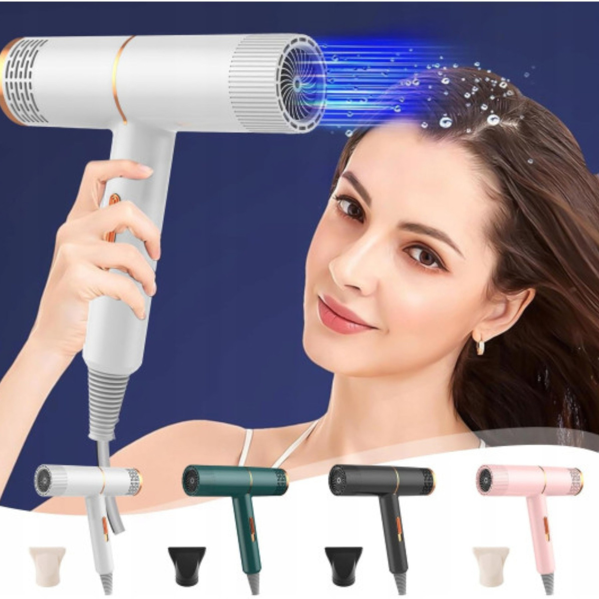 MAŁA SUSZARKA DO WŁOSÓW JONIZACJA KONCENTRATOR CICHA KOMPAKTOWA JONOWA 800W