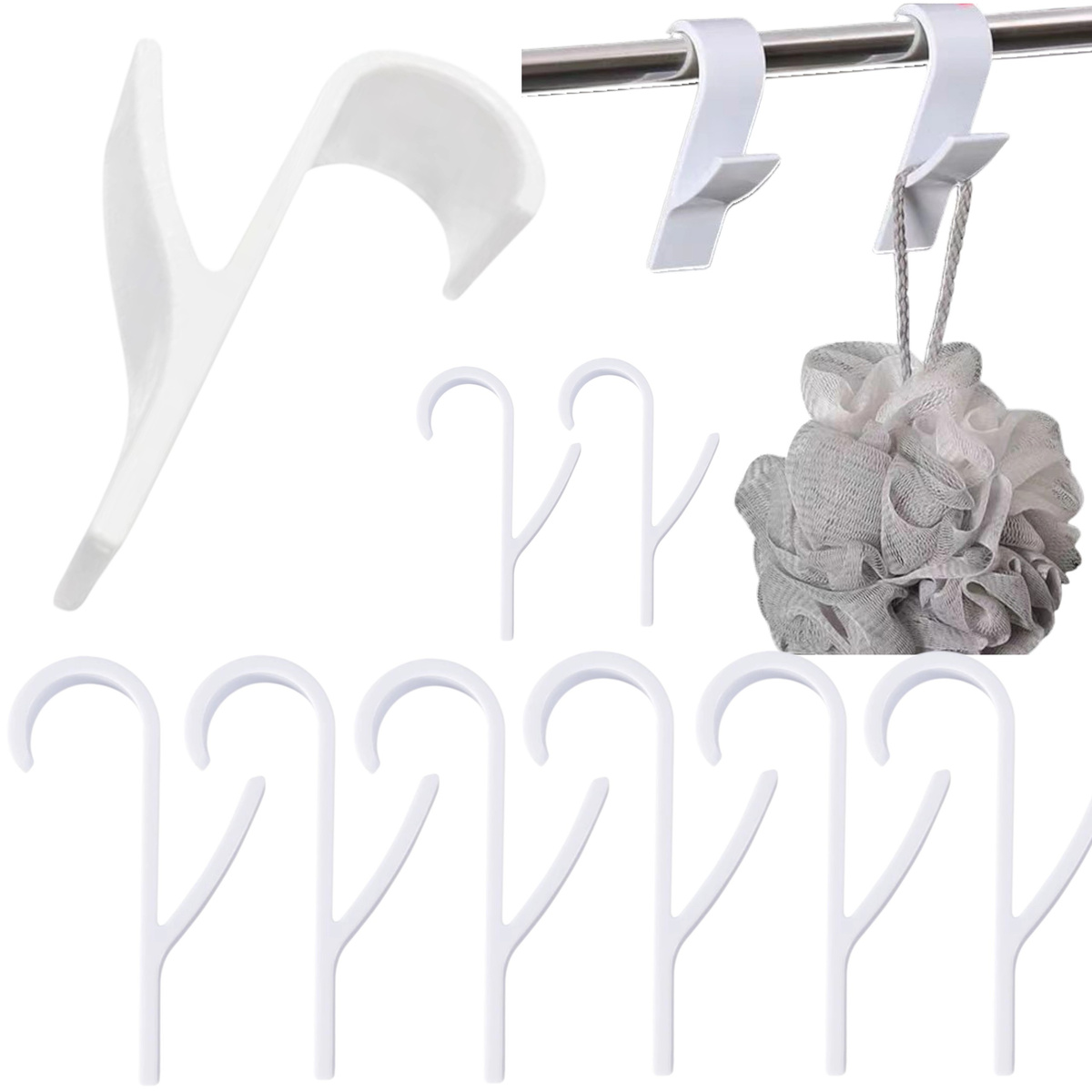 HACZYK NA GRZEJNIK WIESZAK ŁAZIENKOWY UCHWYT DO KALORYFERA ZESTAW 8 SZTUK