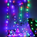 LAMPKI ŚWIĄTECZNE W KSZTAŁCIE ŚNIEŻYNKI DEKORACJA ŁAŃCUCH LED KOLOROWY