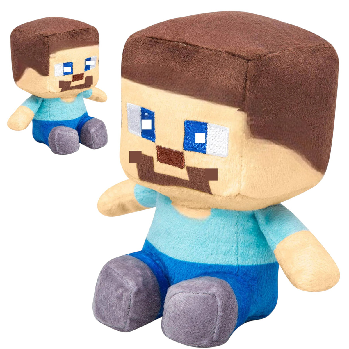 DUŻA MASKOTKA STEVE MINECRAFT PRZYTULANKA PLUSZAK LUDEK Z GRY MIĘKKA POSTAĆ