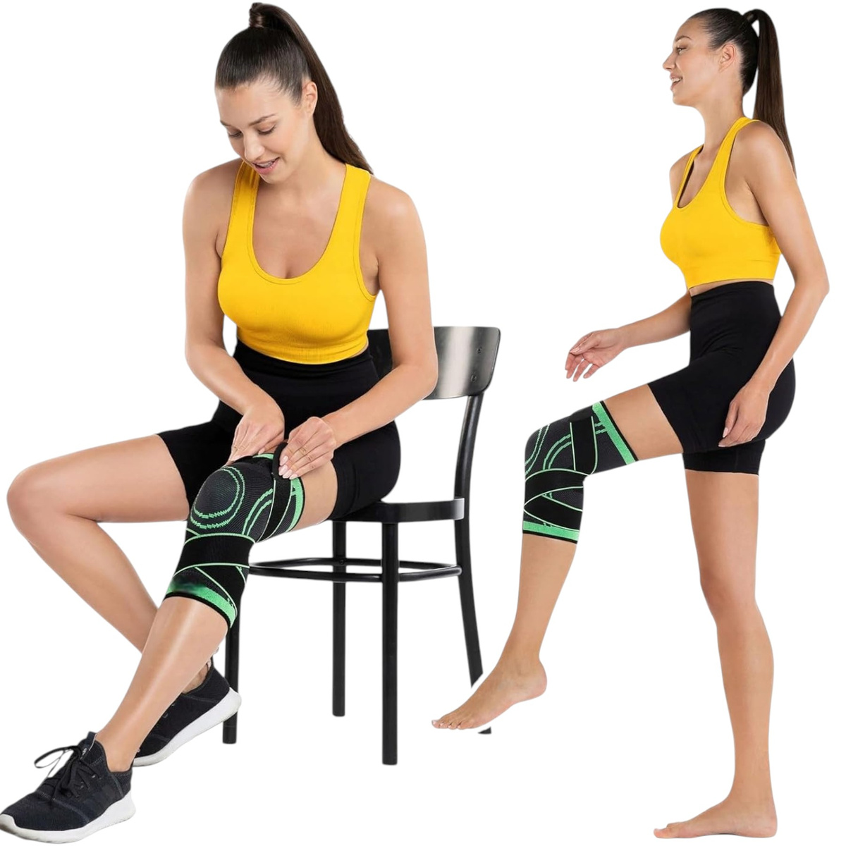 STABILIZATOR STAWU KOLANOWEGO OPASKA NA KOLANO UCISKOWA ELASTYCZNA ORTEZA