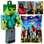 MINECRAFT SASZETKA NIESPODZIANKA 3 KARTY KOLEKCJONERSKIE + FIGURKA Z GRY