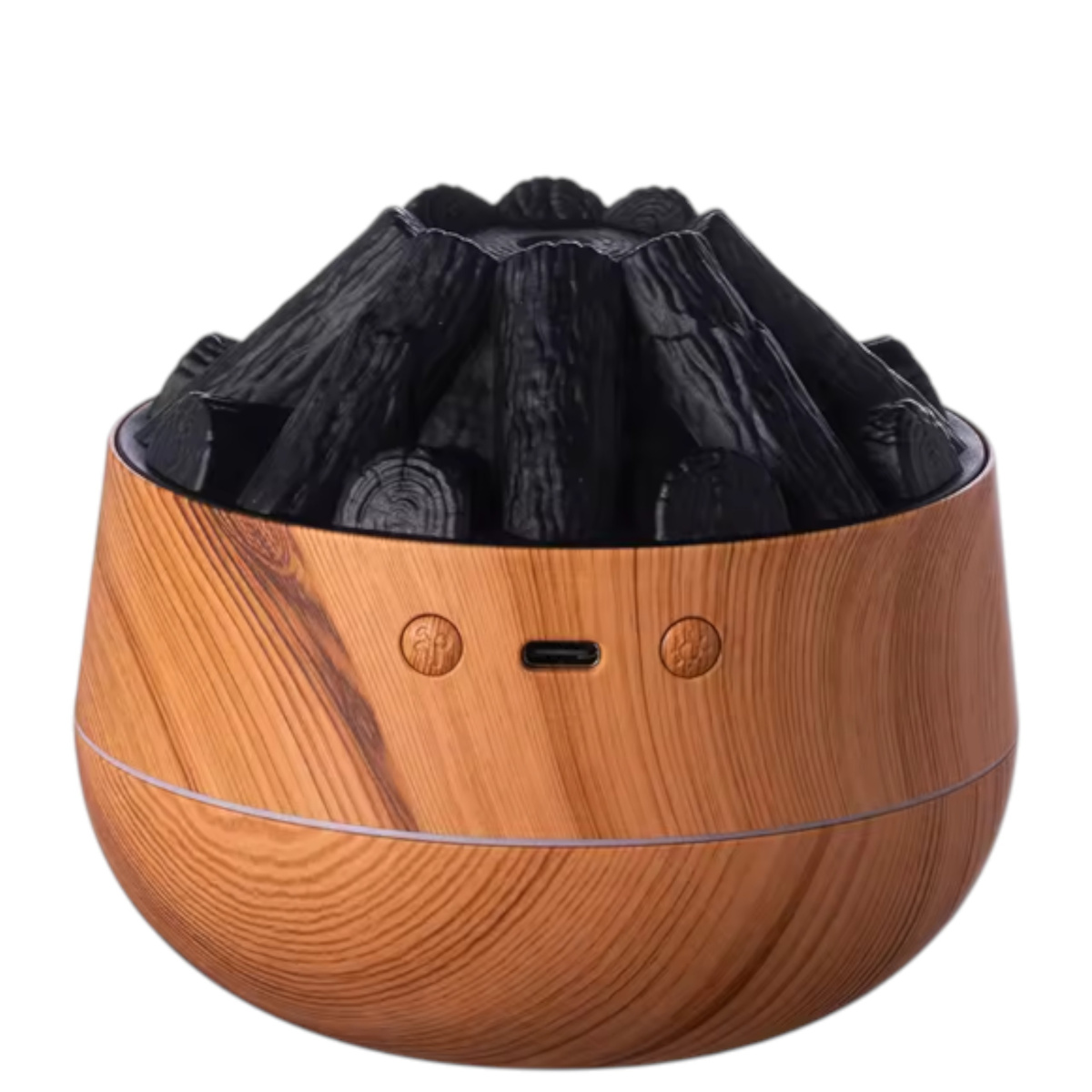 NAWILŻACZ DYFUZOR POWIETRZA LED USB AROMATERAPIA EFEKT OGNIA KOMINEK DO DOMU