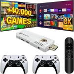 PRZENOŚNA KONSOLA RETRO HDMI 8K EMULATOR GRA 2 PADY 20000 GIER ANDROID TV