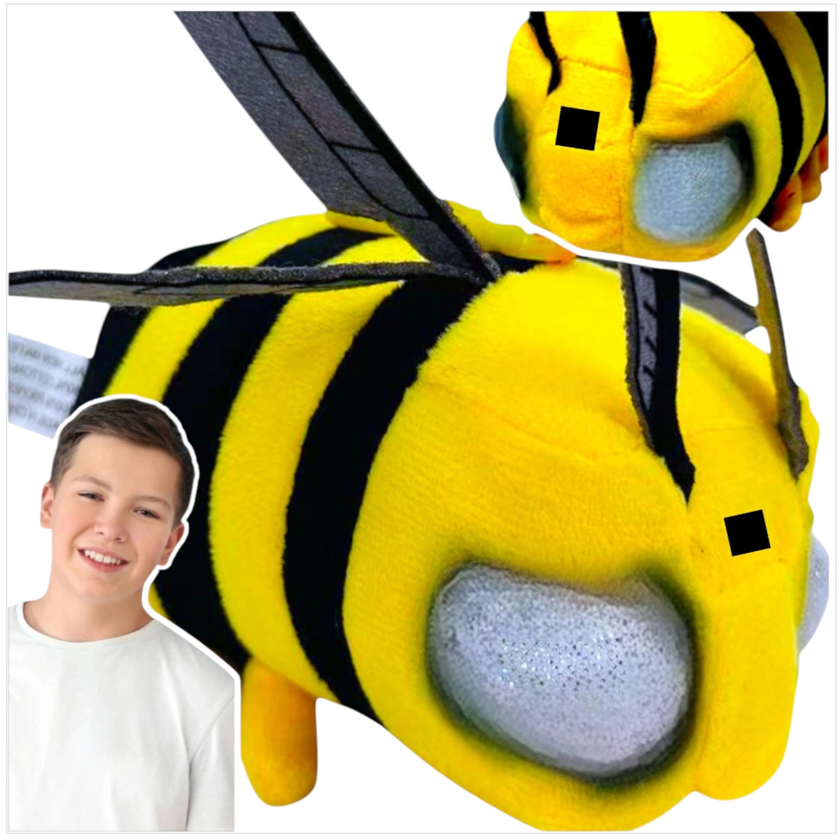 MINECRAFT DUŻA MASKOTKA PSZCZOŁA PLUSZOWA PSZCZÓŁKA POSTAĆ Z GRY PLUSZAK
