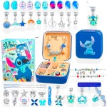 ZESTAW KORALIKÓW DO ROBIENIA BRANSOLETEK BIŻUTERII 40 EL STITCH LILO STICH