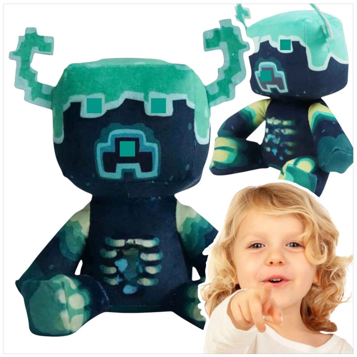 MINECRAFT MASKOTKA Z GRY PLUSZAK FIGURKA WARDEN NADZORCA PLUSZOWA DUŻA XXL