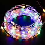 LAMPKI NA CHOINKĘ LED NA DRUCIKU ŚWIATEŁKA NA BATERIE DRUCIK OŚWIETLENIE 5M