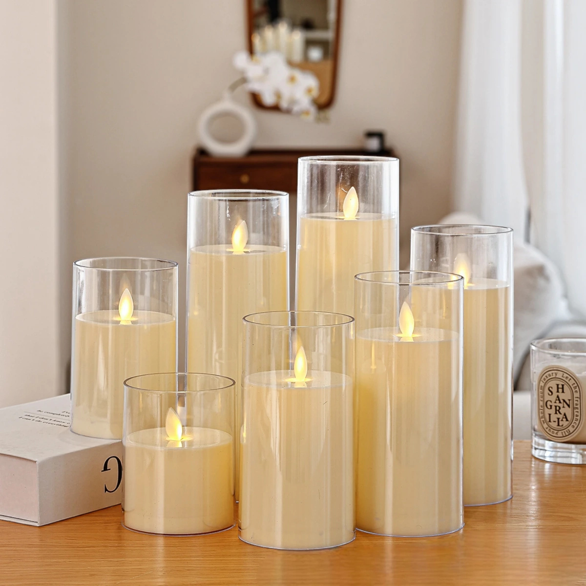 ŚWIECZKA LED 10CM ELEKTRYCZNY WKŁAD DO ZNICZY ŚWIECA EFEKT PŁOMIENIA ZNICZ