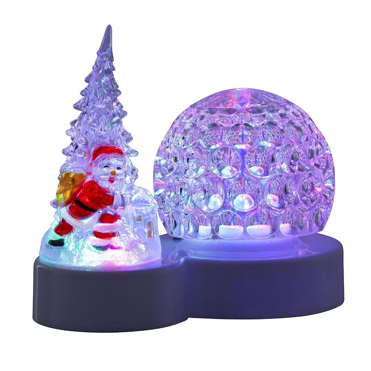 LAMPKA ŚWIĄTECZNA DEKORACJA NA BOŻE NARODZENIE KULA KRYSZTAŁOWA CHOINKA LED