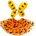 STRÓJ NA HALLOWEEN DLA DZIEWCZYNKI NIETOPERZ DYNIA SPÓDNICZKA SKRZYDŁA