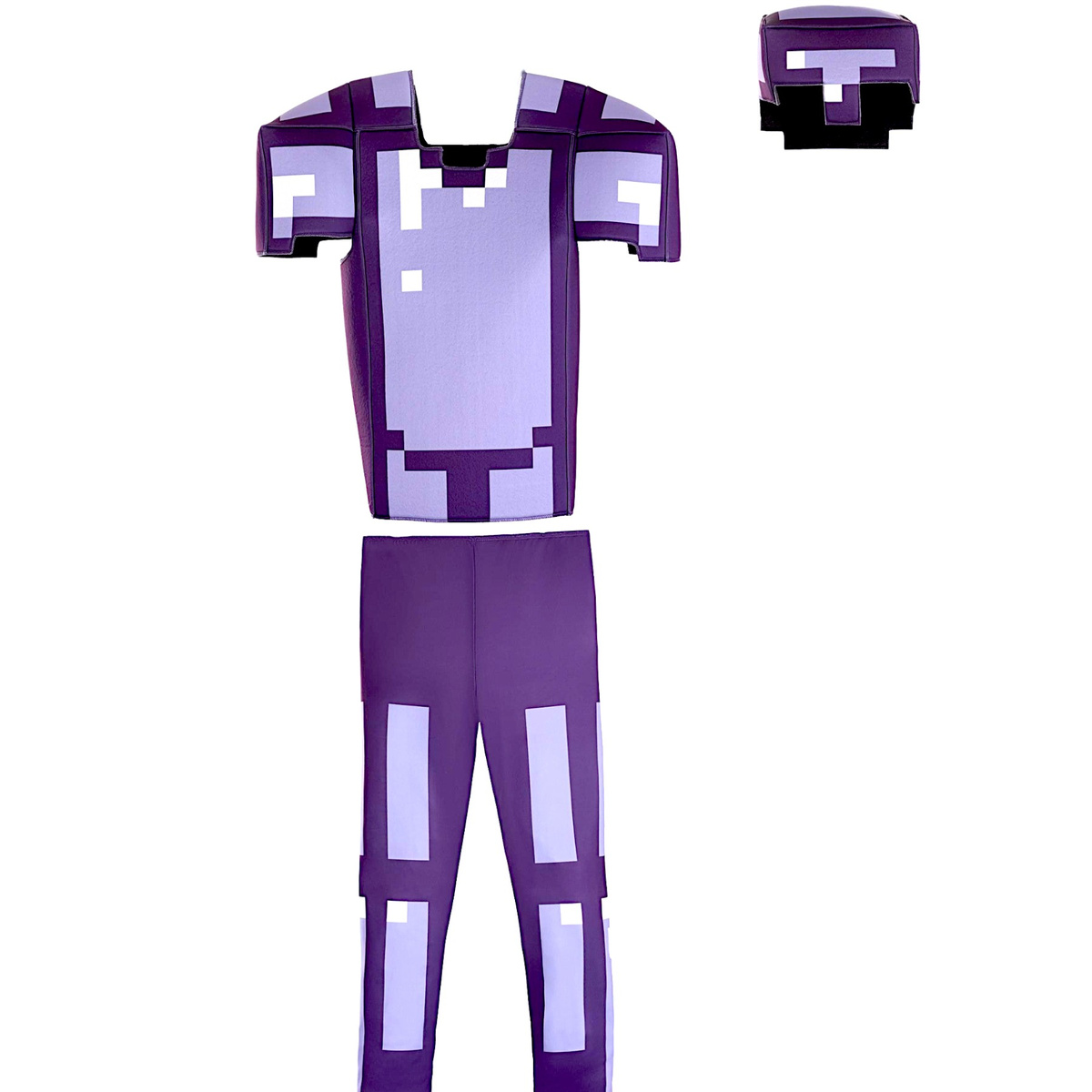 MINECRAFT STRÓJ STEVE ENCHANTOWANA ZBROJA DIAMENTOWA KOSTIUM PIXEL Z GRY