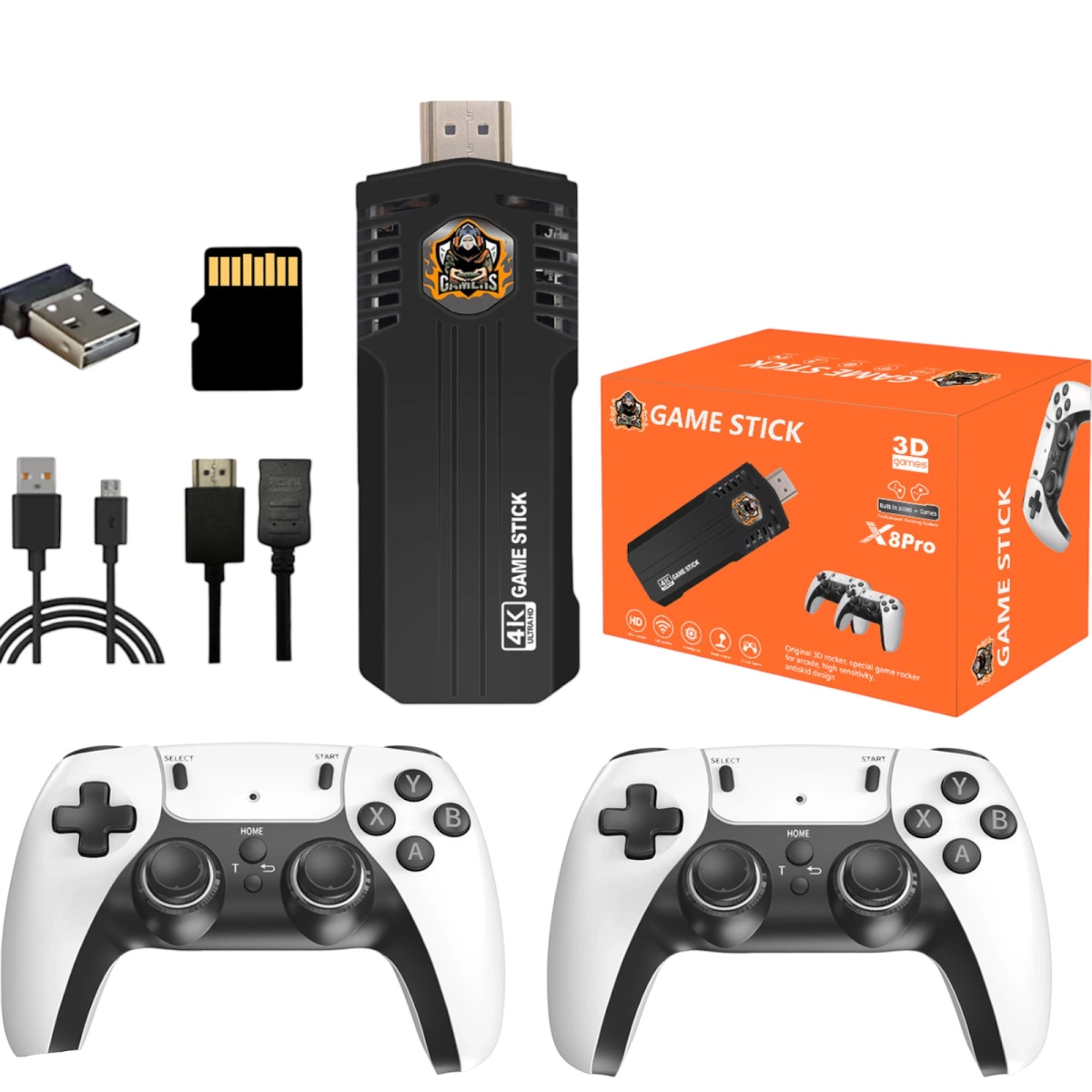 MEGA ZESTAW PROJEKTOR RZUTNIK ANDROID + KONSOLA RETRO 2x PAD