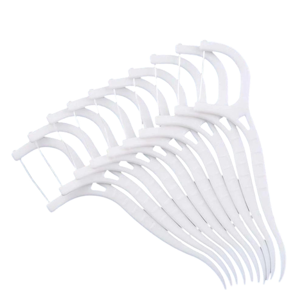 WYKAŁACZKI Z NICIĄ DENTYSTYCZNĄ NITKO WYKAŁACZKI DO ZĘBÓW ZESTAW 300 SZTUK