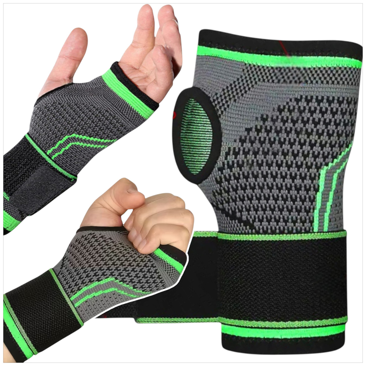 STABILIZATOR NADGARSTKA OPASKA NA NADGARSTEK ELASTYCZNA USZYTWNIACZ DŁONI