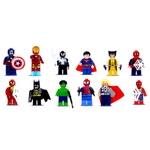 FIGURKI AVENGERS DUŻY ZESTAW 12 SZTUK KLOCKI AKCESORIA MEGA PACK 12w1 XXL
