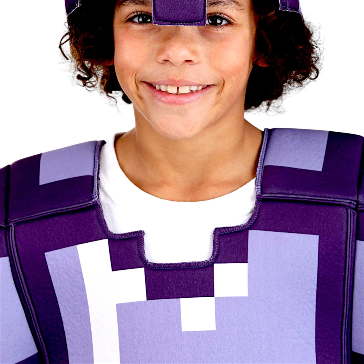 MINECRAFT STRÓJ STEVE ENCHANTOWANA ZBROJA DIAMENTOWA KOSTIUM PIXEL Z GRY