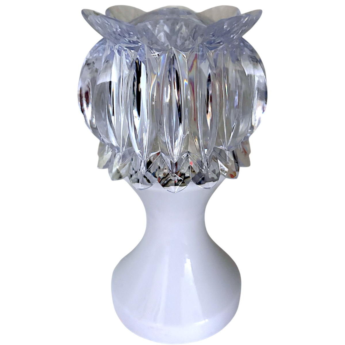 LAMPKA LED OBROTOWA DEKORACYJNY PROJEKTOR OBROTOWY ŚWIECI LED 18CM KRYSZTAŁ